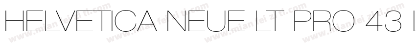 HELVETICA NEUE LT PRO 43 LIGHT EXTE字体转换
